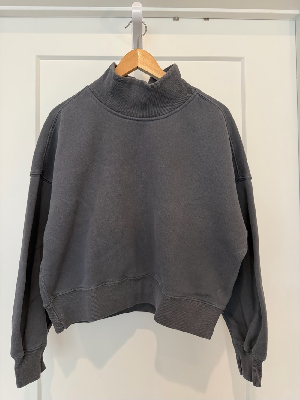 Abercrombie & Fitch Charcoal Mock Neck Sweatshirt